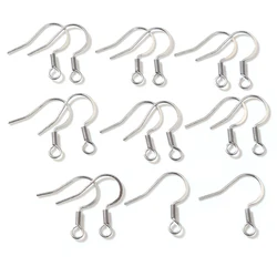 (Never Fade) 100pcs/lot 20x16mm Stainless Steel DIY Earring Findings Clasps Hooks Jewelry Making Accessories Earwire -W4-50