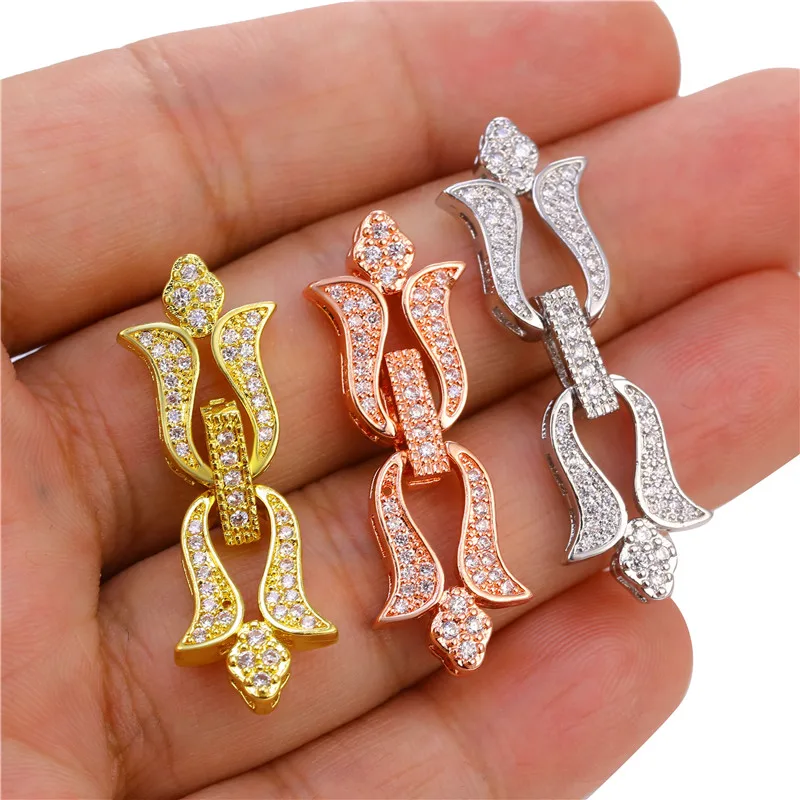 Juya DIY Nature Stones Jewelry Making Components Handmade Connector Fasteners Buckle Closure Locks Beads Pearls Clasps Supplies