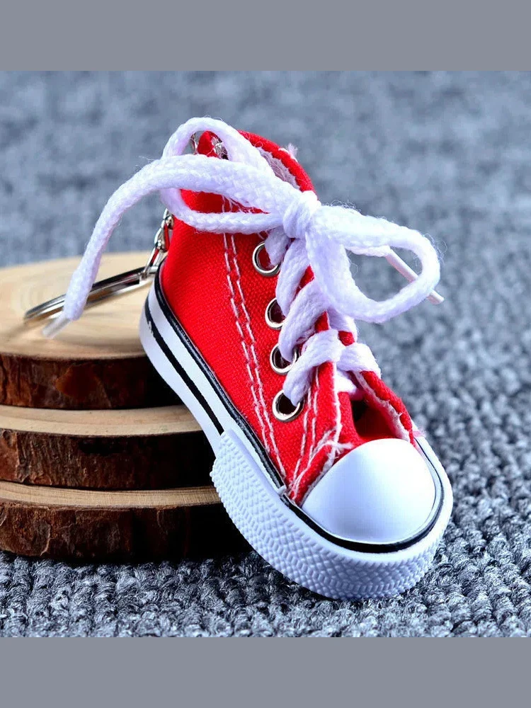 Mini Canvas Shoes, Fashionable Bicycles, Motorcycle Footrests, Small Sneakers, Ornaments, Simulated Shoe Keychains image 4