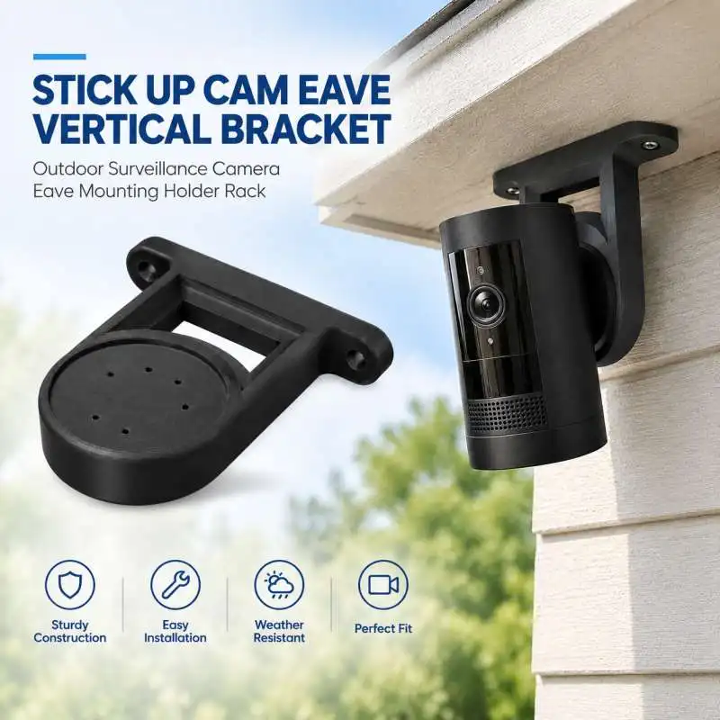 Stick Up Cam Eave Vertical Bracket Outdoor Surveillance Camera Eave Mounting Holder Rack