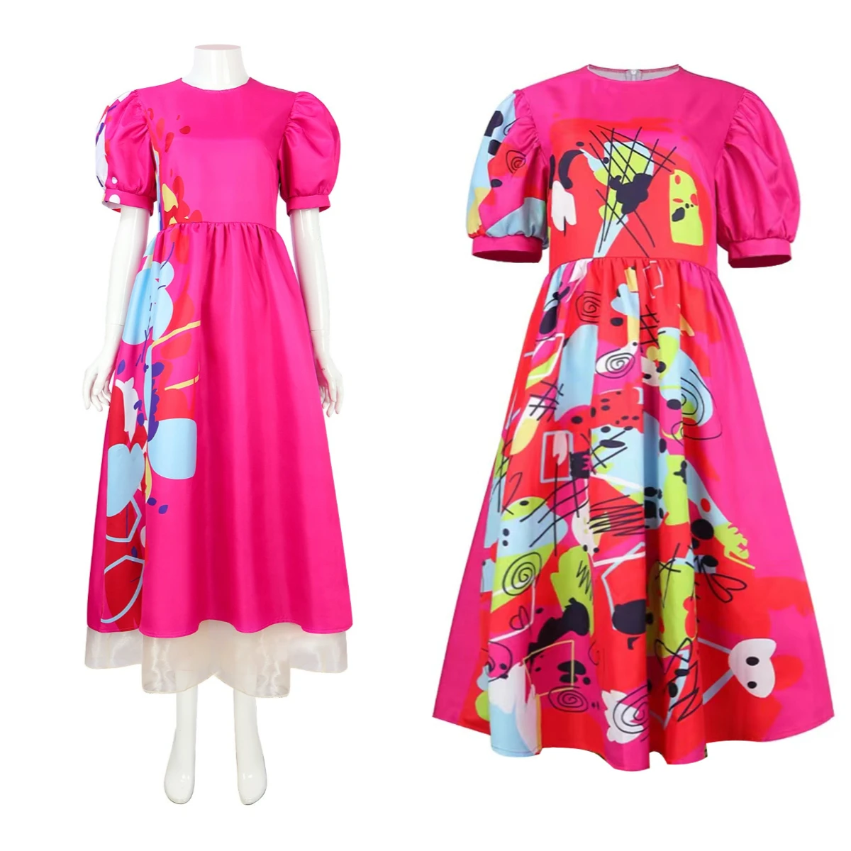 

Movie Fantasy Weird Barbee Cosplay Costume Dress Red Monster Outfits for Women Girls Halloween Carnival Party Barbees Costumes