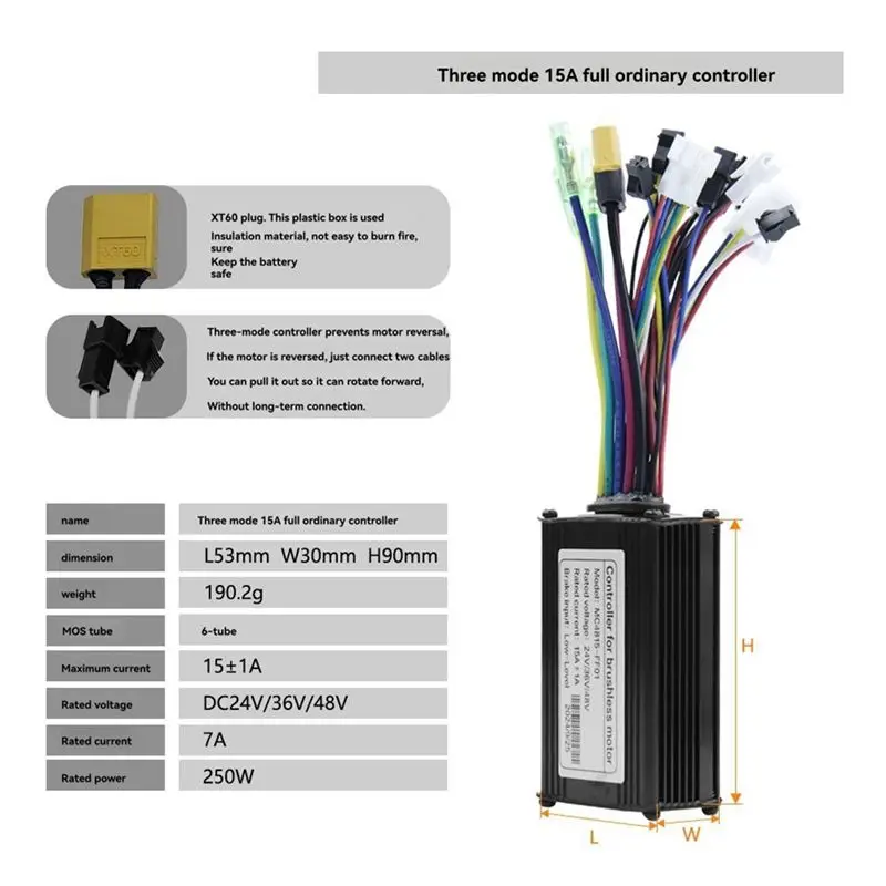 A30P-36V 48V 15A Brushless Controller T5S LCD Display Meter+130X Throttle Kit For Electric Scooter E-Bike Repair Kit