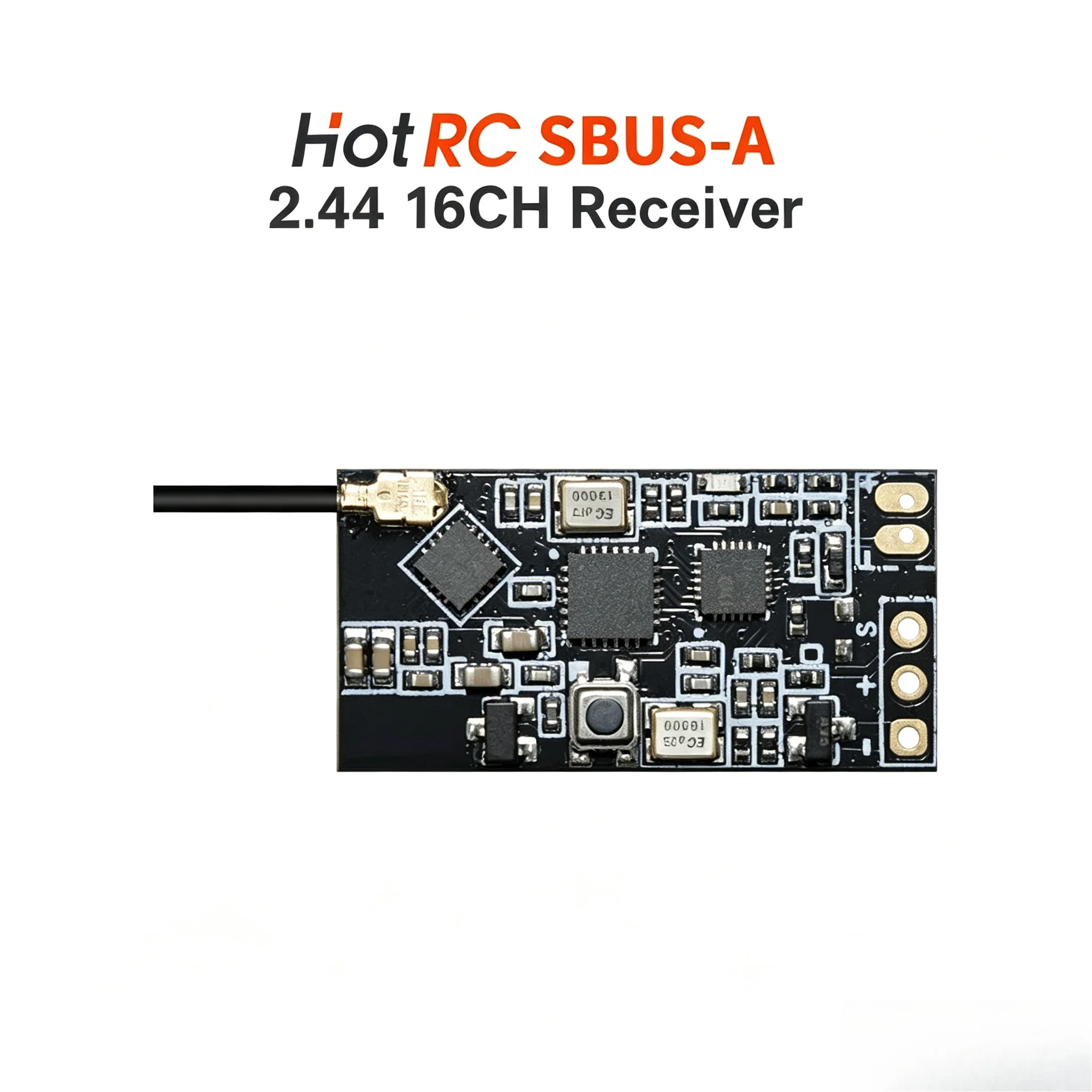 HotRC SBUS‑A 2.4G 16 Channel SBUS Receiver 1.7g Lightweight 300‑800m Control Distance For RC Airplane Car Boat Tank