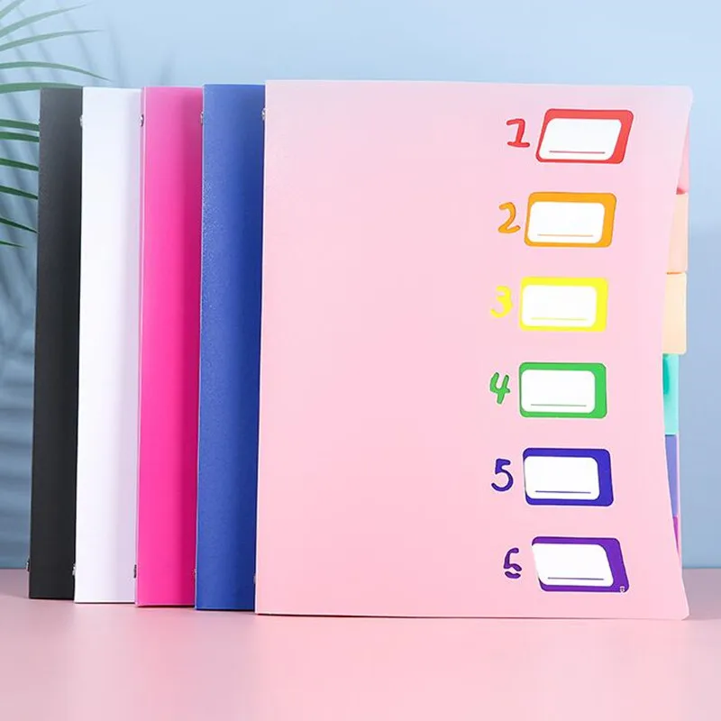 New 5 colors Multi-Page File Folder A4 PP Holder Storage Bag Plastic Budget Binder For Documents Desk Stationery Filing Products