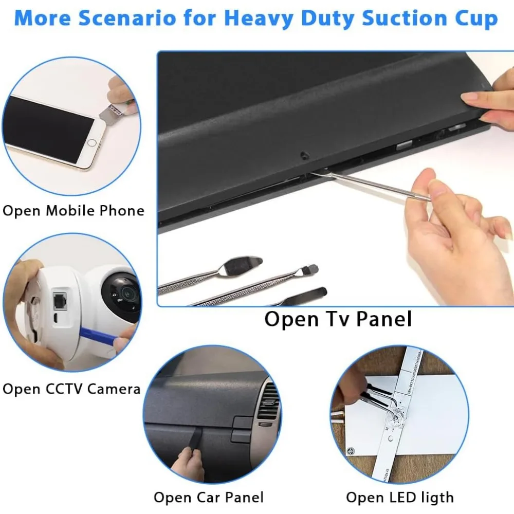 مجموعة أدوات قطع غيار التلفزيون مع كوب شفط عالي التحمل وأداة إزالة الكسوة لشاشة شريط الإضاءة الخلفية LED للتلفزيون R #5