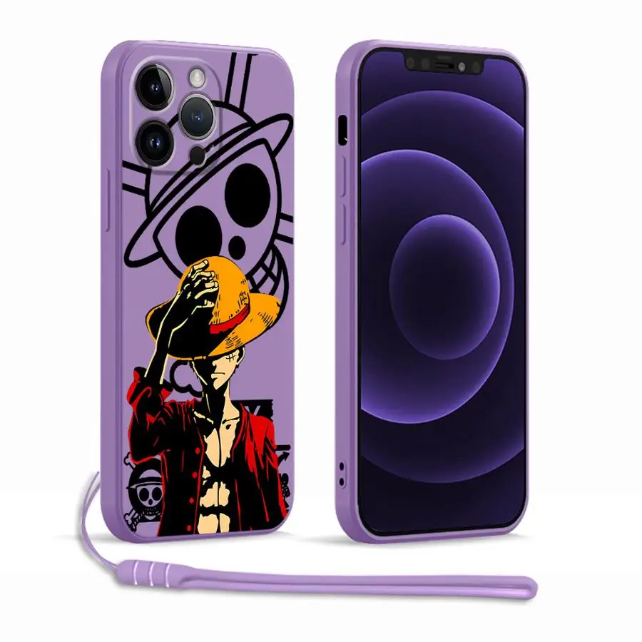 Hülle für Apple iPhone 17 Pro Max 11 12 Plus Air 15 16 XS XR 7 8 13 Mini Handyhülle Anime One Piece Luffy