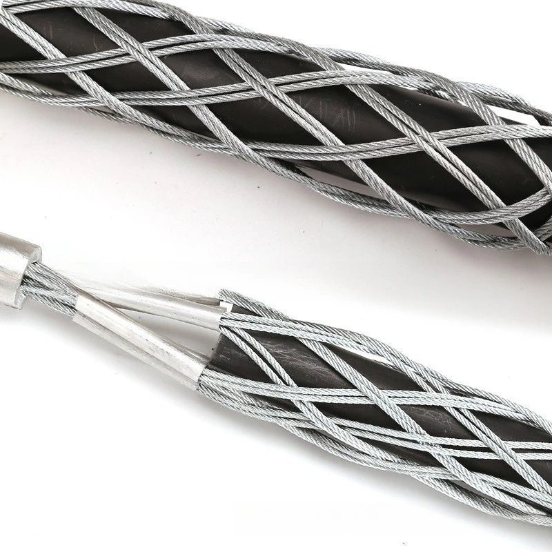 Cable Pulling Mesh Sock, Wire Stringing Net Grip, Rotating Connector & Bending Resistant Connector for Cable Pulling