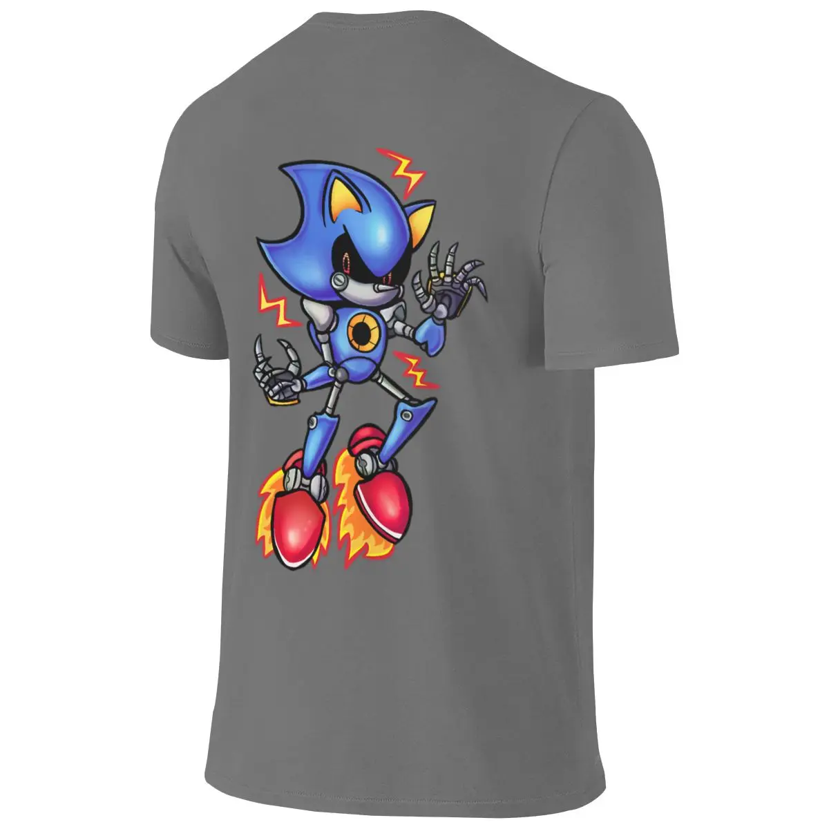 Metal Madness Classic T-Shirt Crew Neck Reversible T-shirt Street Personality Clean Surface Shirt