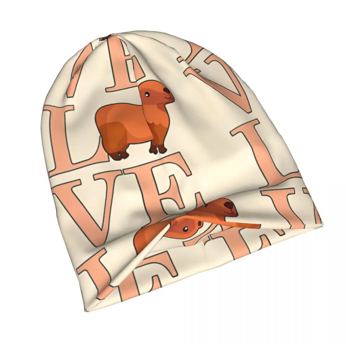 Capybara Cartoon Outdoor Hats Love Thin Hat Bonnet Hipster Skullies Beanies Caps Men Women's Earmuffs