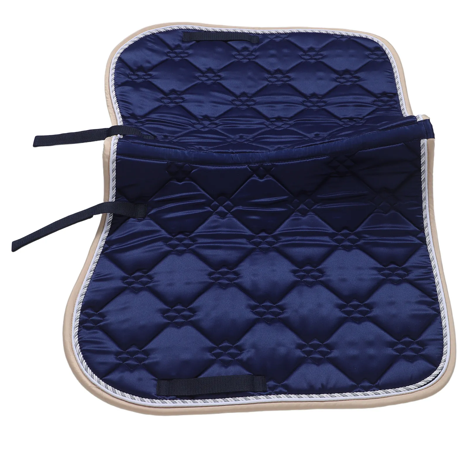 Horse Riding Saddle Pad Navy Shock Absorbing Moisture Wicking Lightweight Breathable English Saddlepad Equestrian Gear