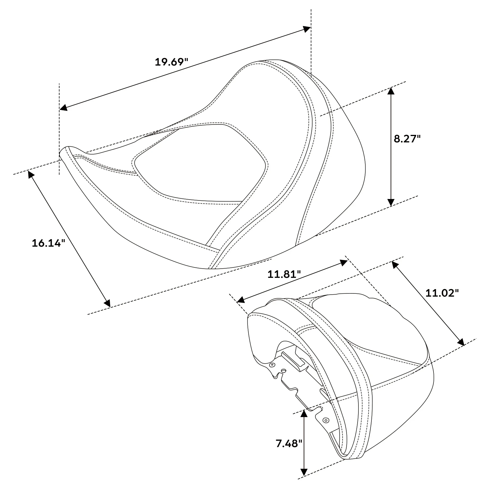 Driver & Passenger Seat For Harley CVO Road Street Glide 2023-2024 Motorcycle