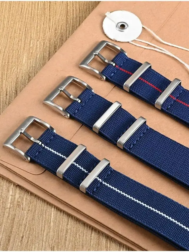 San Martin Nylon Watchband 22mm Elastic Strap 20mm Premium Watch Bands For Wristband Men Women Sweat With Pin Buckle BD0001