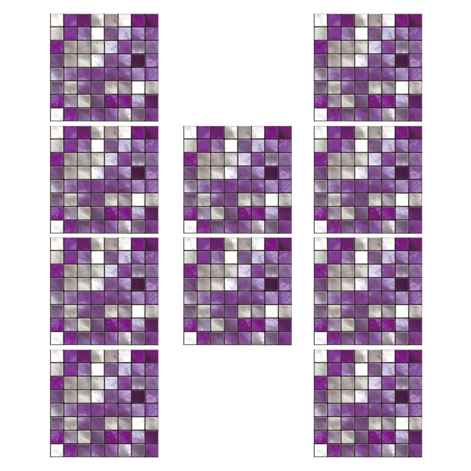 

10Pcs Waterproof Tile Stickers Home Decor PVC Wall Decals Realistic Modern Style Tile Stickers Waterproof Wall Decals