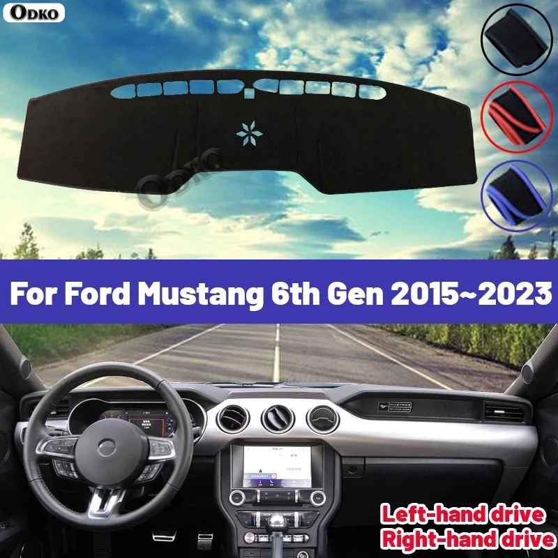 

High Quality For Ford Mustang 6th Gen 2015~2023 Dashboard Cover Mat Sun Shade Avoid Light Pad Carpets Anti-UV 2020 2021 2022