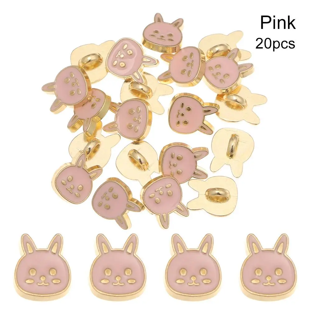 20pcs 4 Colors Shoes Sewing Accessories Mini  Rabbit Buttons  Belt Buckles Ultra-small Buckle 1/6 Dolls Clothing