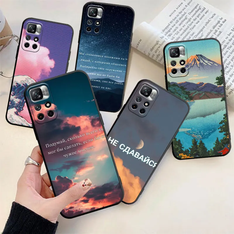 Russian Quote Slogan Letter Phone Case For Xiaomi Redmi Note 11 10 9 Pro 5G 10C 9s 7 8 8T 12 9A 9C 9T K40 TPU Cover Coque