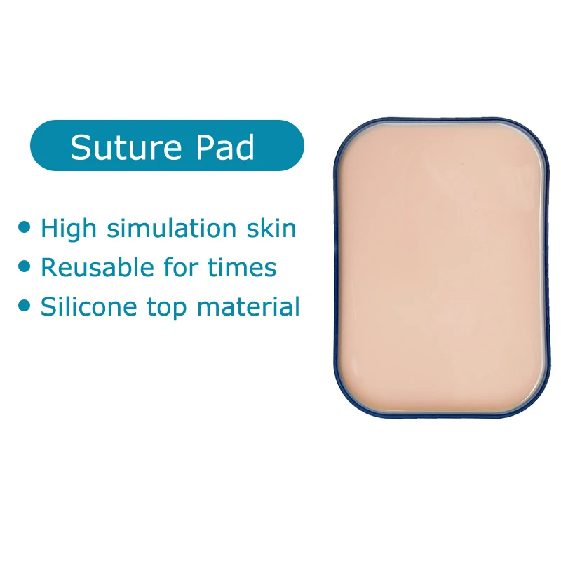 Sutura Prática Training Kit com Medical Skin Pad Modelo de Suporte de Agulha Pinças Cordas Treinamento Cirúrgico do Estudante 6Pcs Set