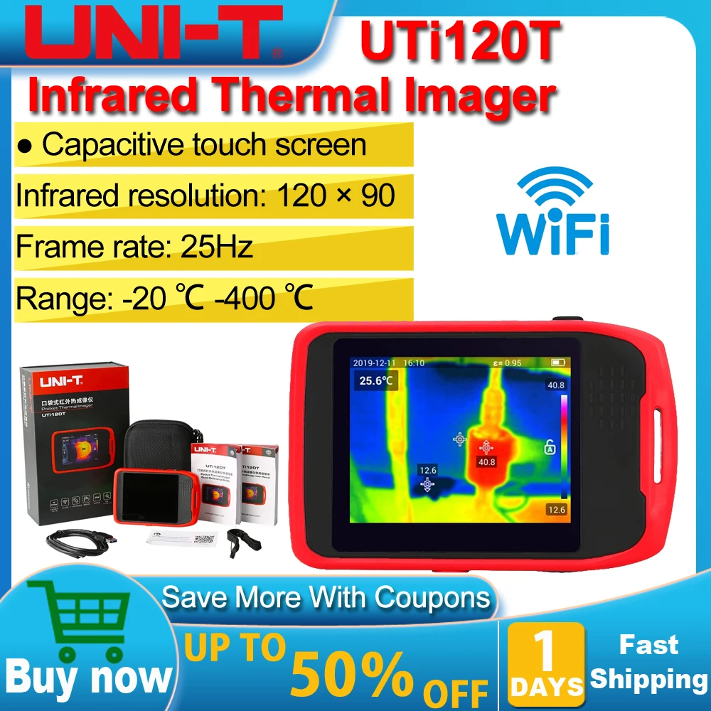 UNI-T UTi120T 120×90 Portable Thermal Imager for Repairing Imaging Infrared Camera Thermal Temperature