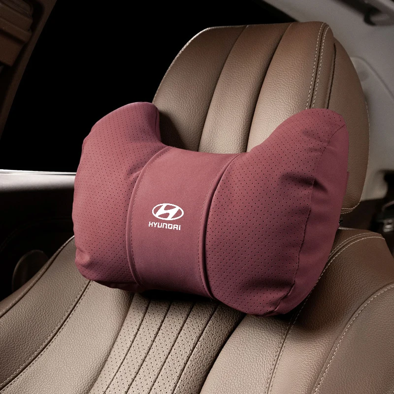 Car Seat Headrest Waist Rest Neck Pillow For Hyundai Solaris SantaFe Veracruz Mistra ix35 iX45 iX25 i20 i30 Sonata Verna view 4