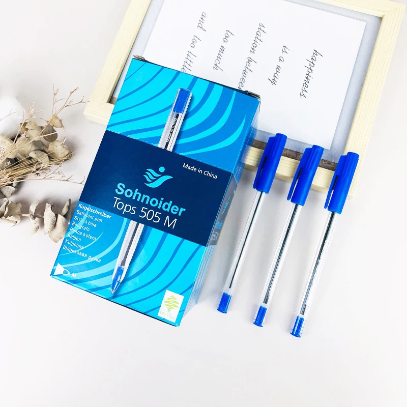 Stylos à bille d'écriture lisse longue durée, stylos à bille simples de haute qualité, papeterie pour étudiants, fournitures scolaires et de bureau, 5/10 pièces