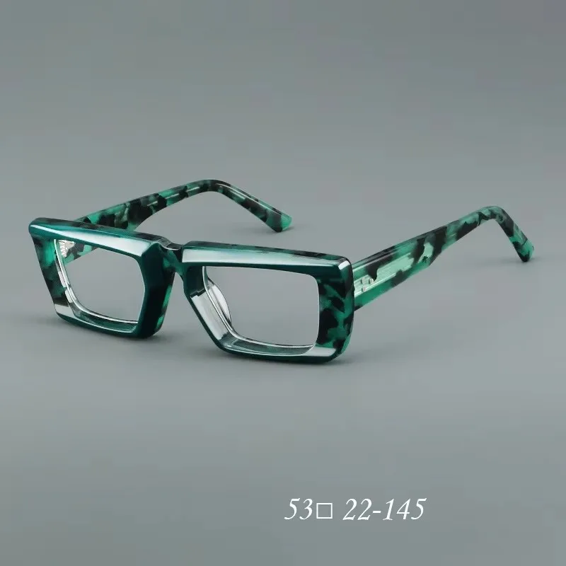 

Black Women square acetate glasses high-quality retro thick eyeglass frame men support myopia anti blue light photochromic Lens