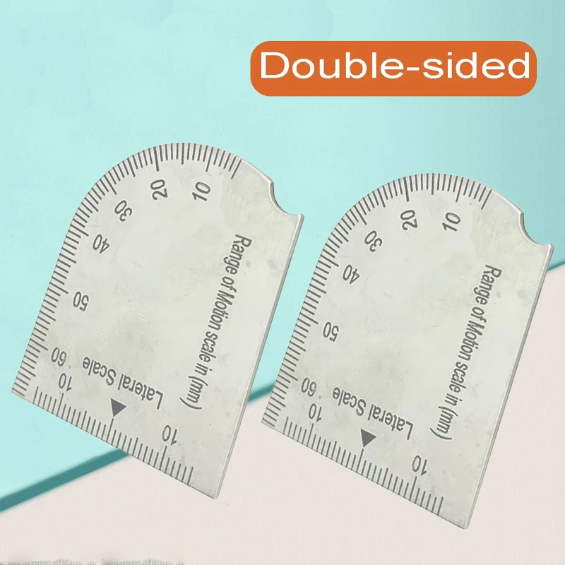 

2 шт. стоматологических прецизионных измерительных линеек-калиперов для определения прикуса с утолщенным металлическим корпусом для точной регистрации прикуса