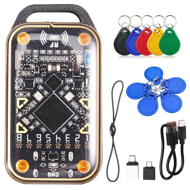 FULL-Upgrade Chameleon Ultra 5XUID CUID Keychain RFID Smart Chip Reader 125Khz 13.56Mhz Card Duplicator Smart Card Emulator