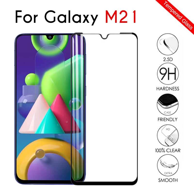 9D Protective Glass for Samsung M21 Tempered Glass For Samsung Galaxy M21 SM-M215F M215 M215F Screen Protector M 21 Full Cover