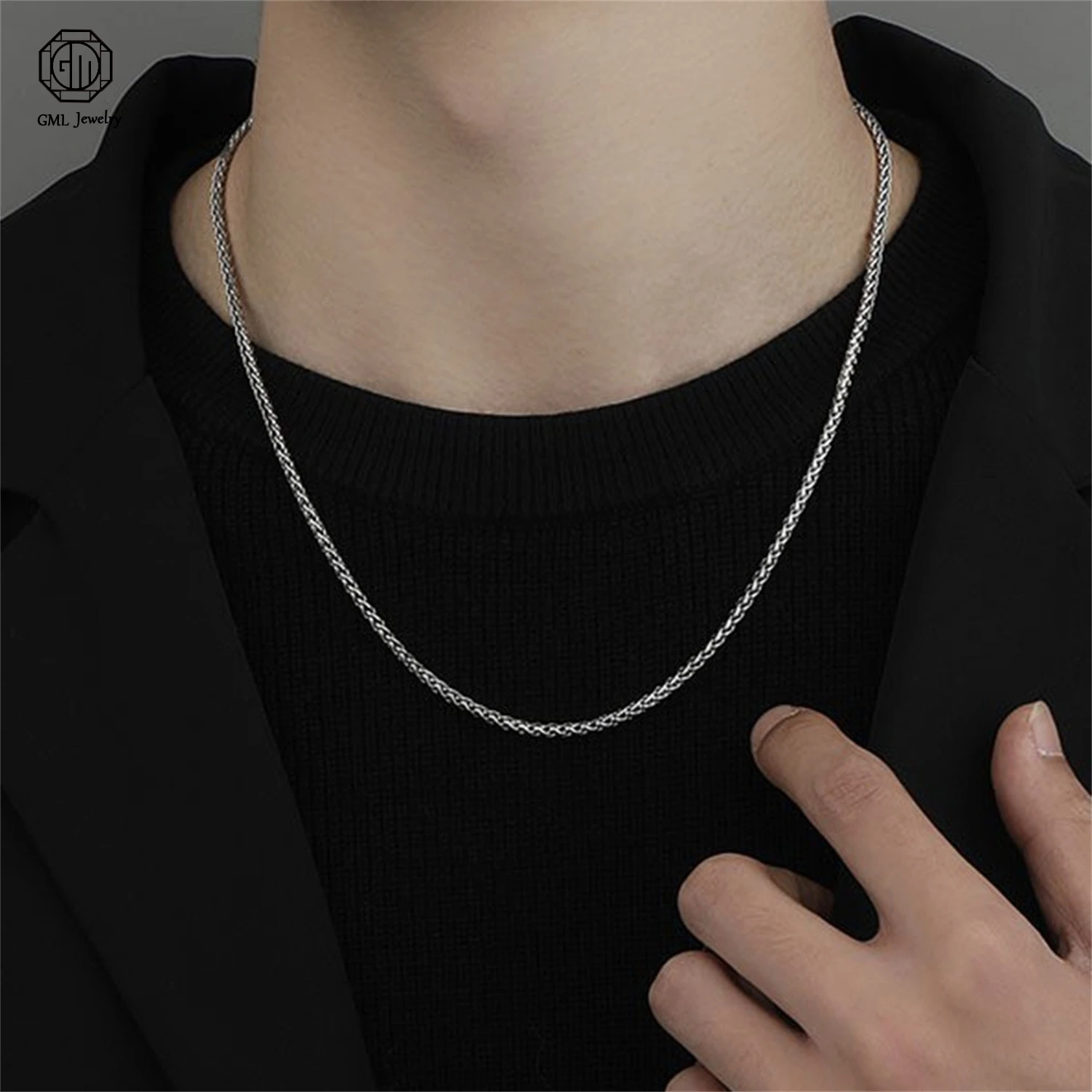 Stainless Steel Dragon Bone Chain Necklace for Men Women Personalized Trendy Fashion Jewelry Wholesale Bulk Order Gift Adjustabl