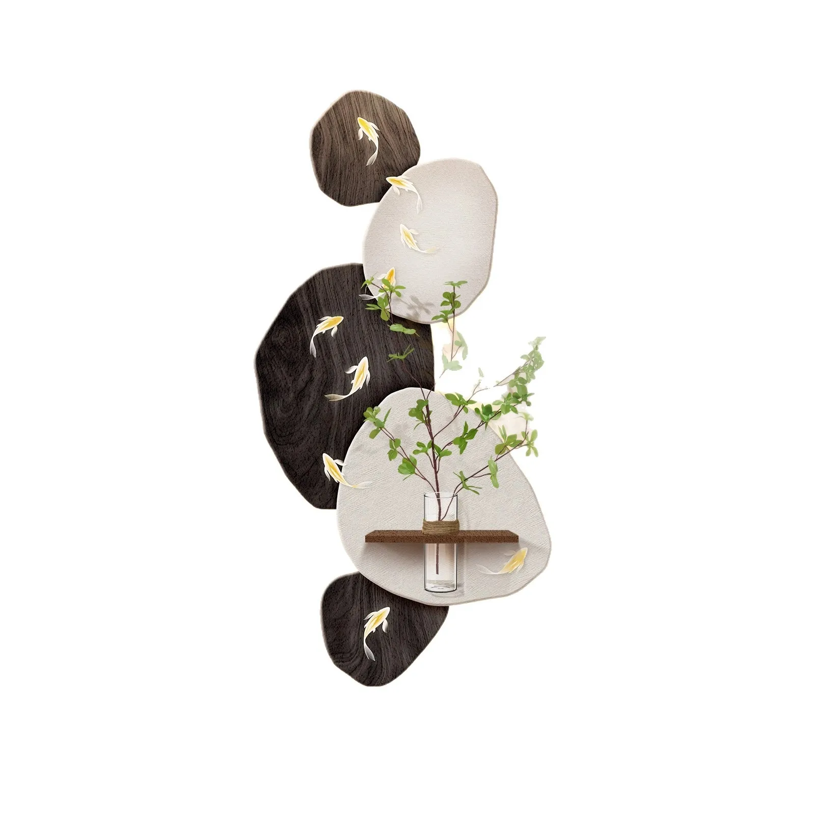 #Entrance Decoration Painting With Good Symbolism, Hydroponic Green Plants, Corridor Hanging Painting, Entrance Facing Door