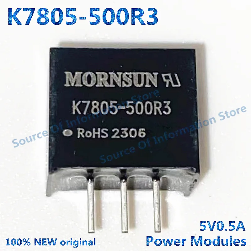 

5Pcs, K7805-500R3 Non-isolated Regulated DC-DC Power Module, 5V, 0.5A