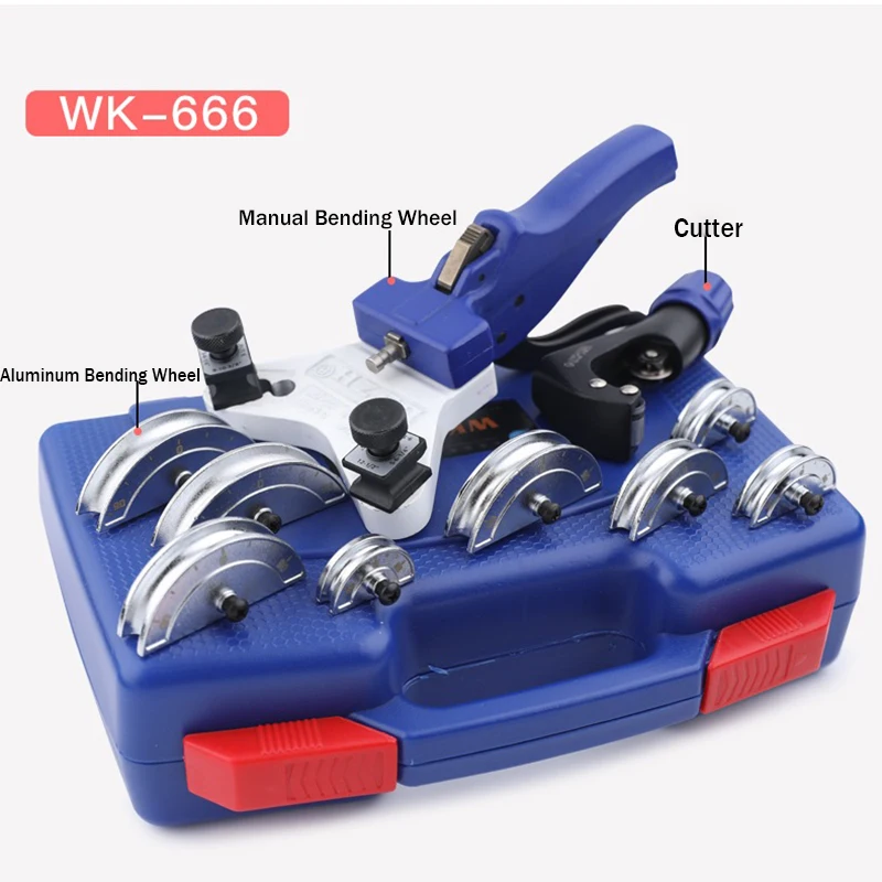 Hand Operated Pipe Bender Air conditioning Aluminum Tube Manual Bending tool for 5/6/8/10/12mm （1/4\