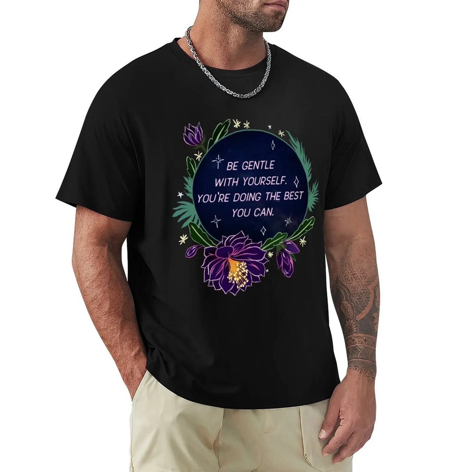 Be Gentle With Yourself. You're Doing The Best You Can. T-Shirt Minimalist Casual Short Sleeve Top