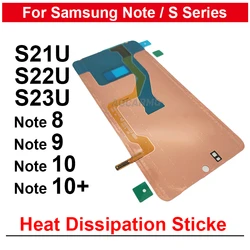 Screen Back Heat Dissipation Sticker Copper Foil For Samsung Galaxy S23 S22 S21 Ultra Note 10 Plus 9 8 Series