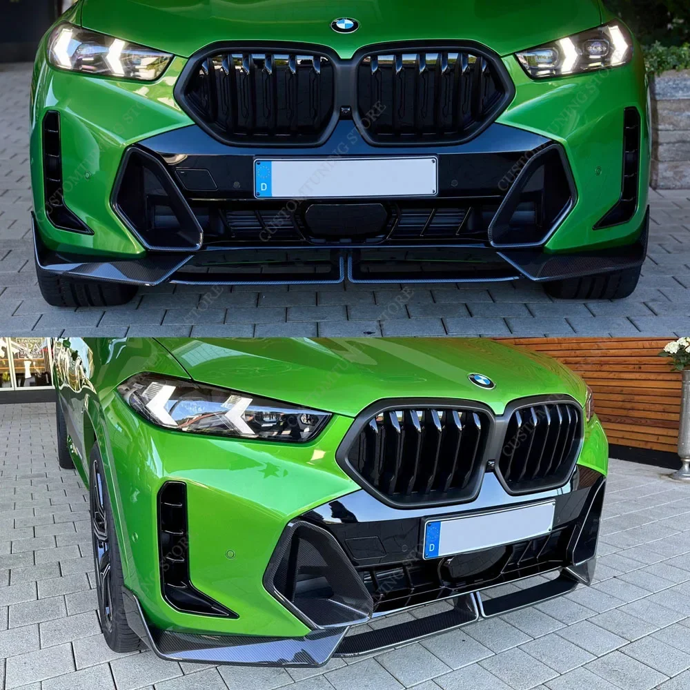 For Bmw X6 G06 M Performance Style Front Bumper Splitter Lip Spoiler Diffuser 30d 40i 40d M60i M Sport 2023 2024+ Bodykits