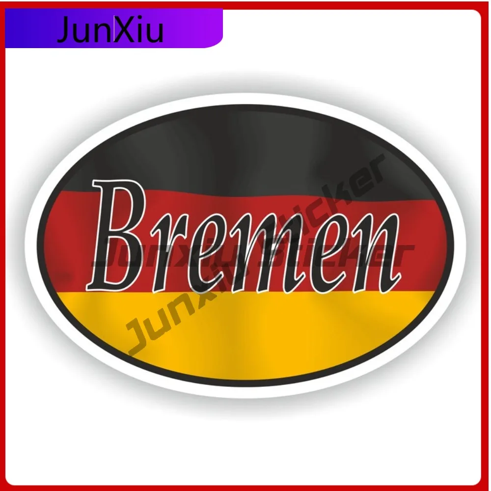 

Bremen Germany City Oval Sticker With National Flag Badge Sticker Decorative Car Scratch Cover Sticker Funny Decorations For Rv