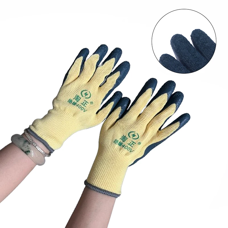 Gants de travail isolants pour électricien, outil de protection, anti-électricité, basse tension, protection de sécurité, 400V, 1 paire