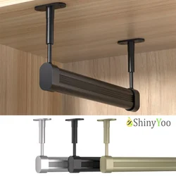 Hanging Closet Rod with End Supports, Metal Closet Poles for Hanging Clothes, Closet Hanger Holder for Wardrobes Verandah Shower