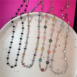 Sweet Cool Star Pentagram Chains Choker Necklaces for Women Girls New ins Korean Fashion Gift Necklace Y2k Jewelry Accessories