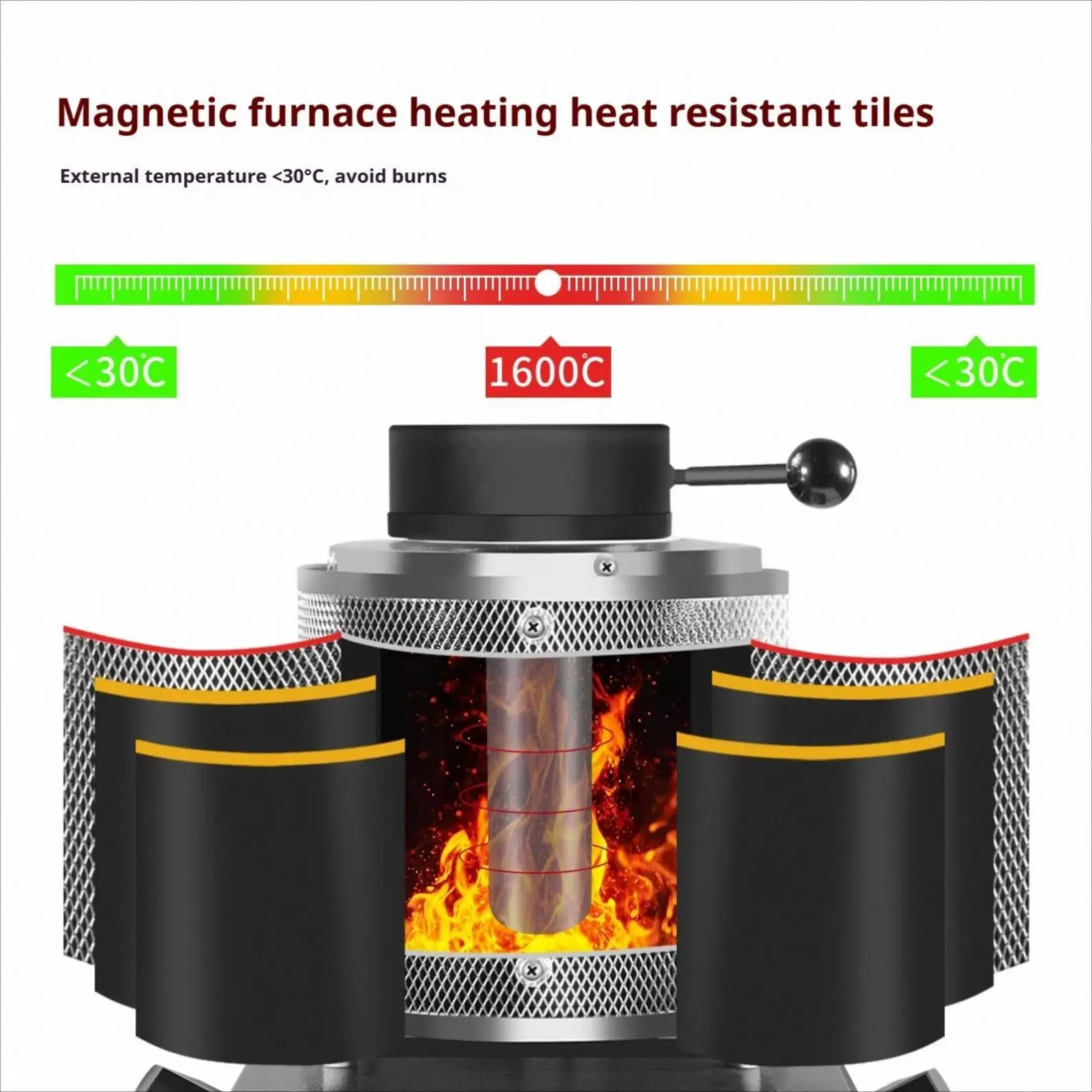 1/2/3kg 2000F Mini Digital Electric Gold Melting Furnace Melting Furnace with Graphite Crucible for Tin Silver Copper Aluminium