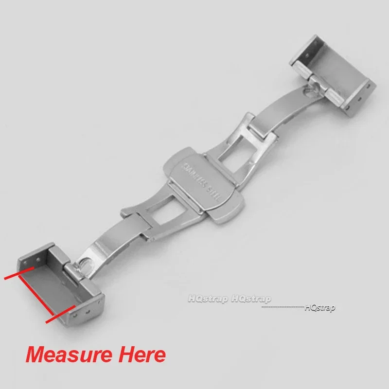 16mm 18mm 20mm 22mm Watch Clasp Folding Buckle Solid Stainless Steel Men Women Watch Buckle Double Click Butterfly Watch Button
