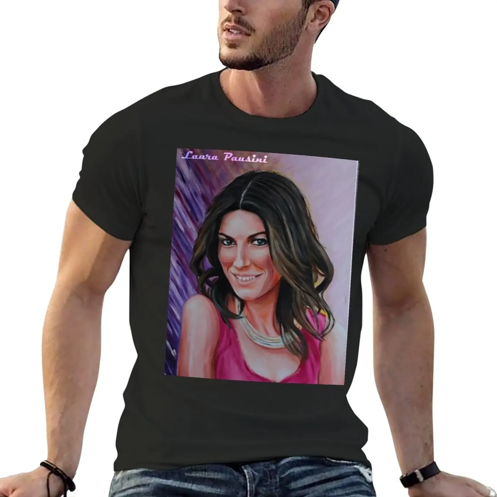 Laura Pausini T-Shirt hippie clothes graphic t shirt vintage customs design your own t shirts for men pack