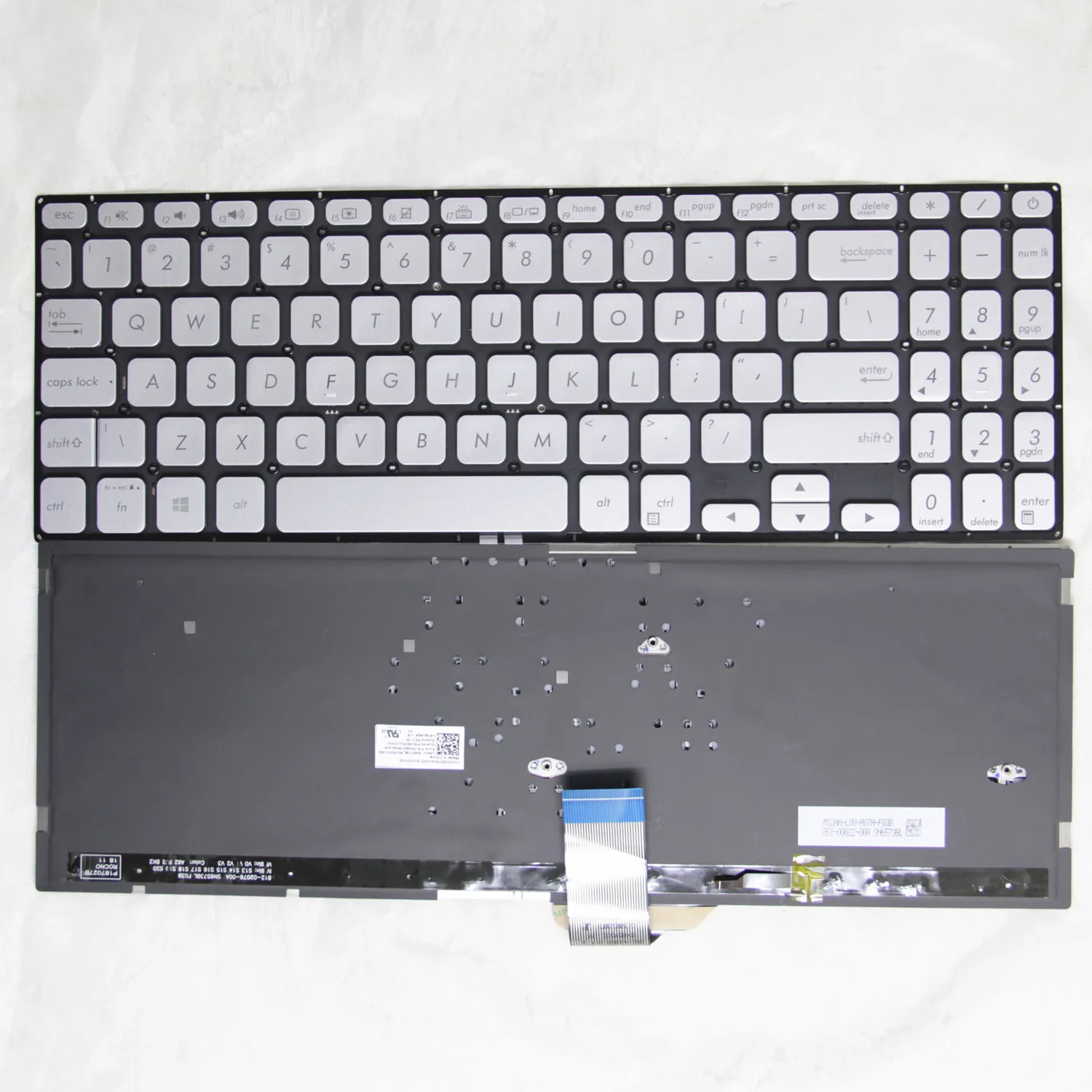 

US Keyboard For ASUS S15 S530UA S5300F/FN/UN X530/M X530 K530 K530/FA English Laptop Keyboard Silver backlight