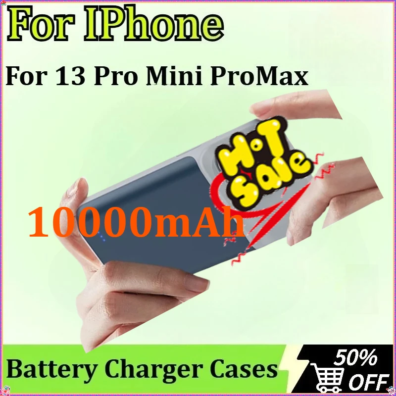 

10000mAh for IPhone13 Pro Mini ProMax Back Clip Battery Charging Treasure Large Capacity Integrated Charging Portable Back Nail