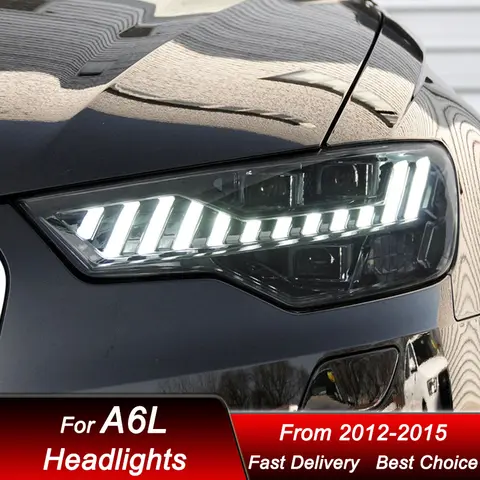 Car Led Headlights For Audi A6 A6L C7 2012-2015 new style full LED Headlamp Assembly Upgrade Projector Lens Accessories Kit