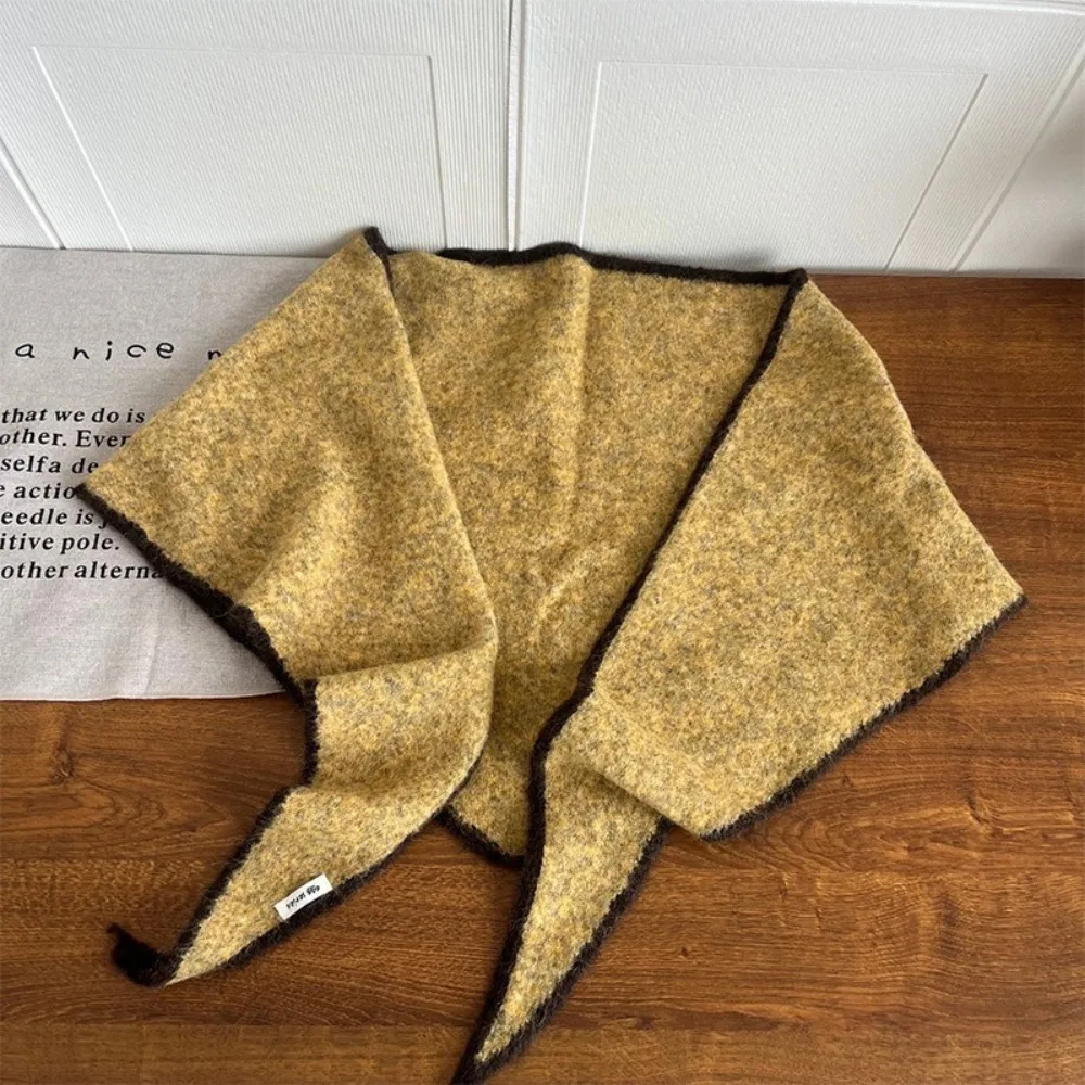 

Thickened Triangle Shawl Large Size Soft Feel Winter Scarf High Quality Luxurious Feel Wool Blend Scarf Winter Season