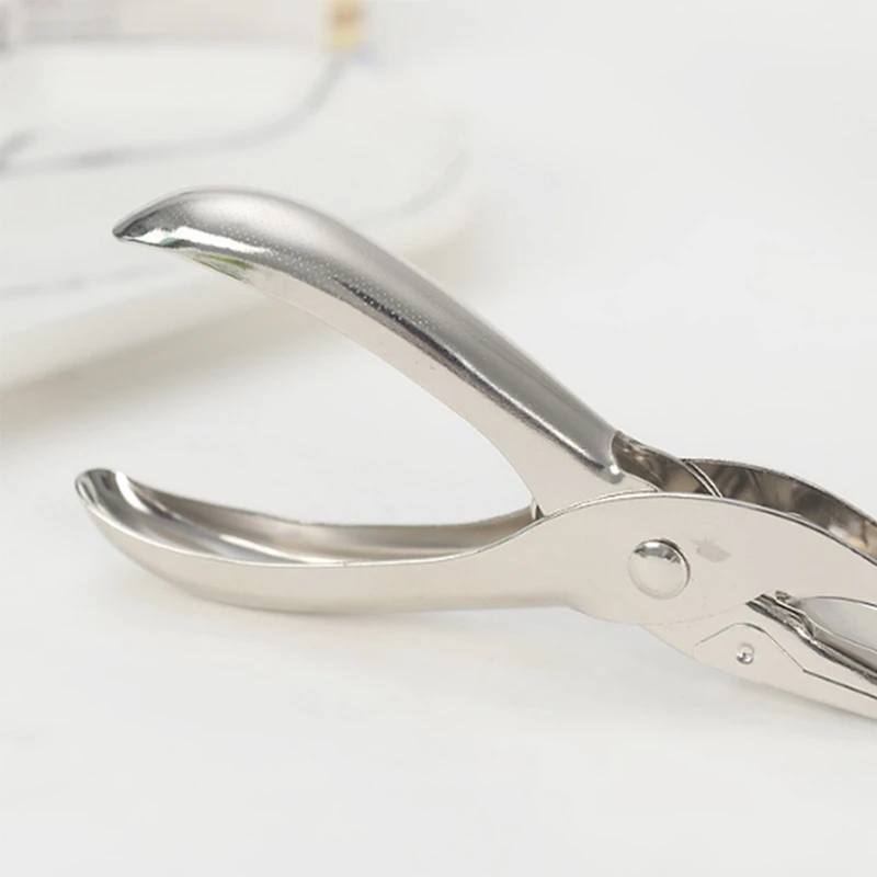 4Pcs Metal Piercing Pliers Silver Punching Pliers Single-Hole Boxed Hole Punch With A Diameter Of 6Mm