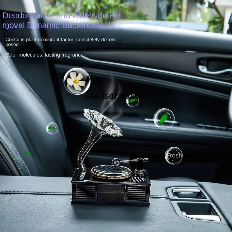 Modern Ocean Scented Solar Powered Car Aromatherapy Vent Clip Air Freshener with Essential Oil Diffuser Plastic