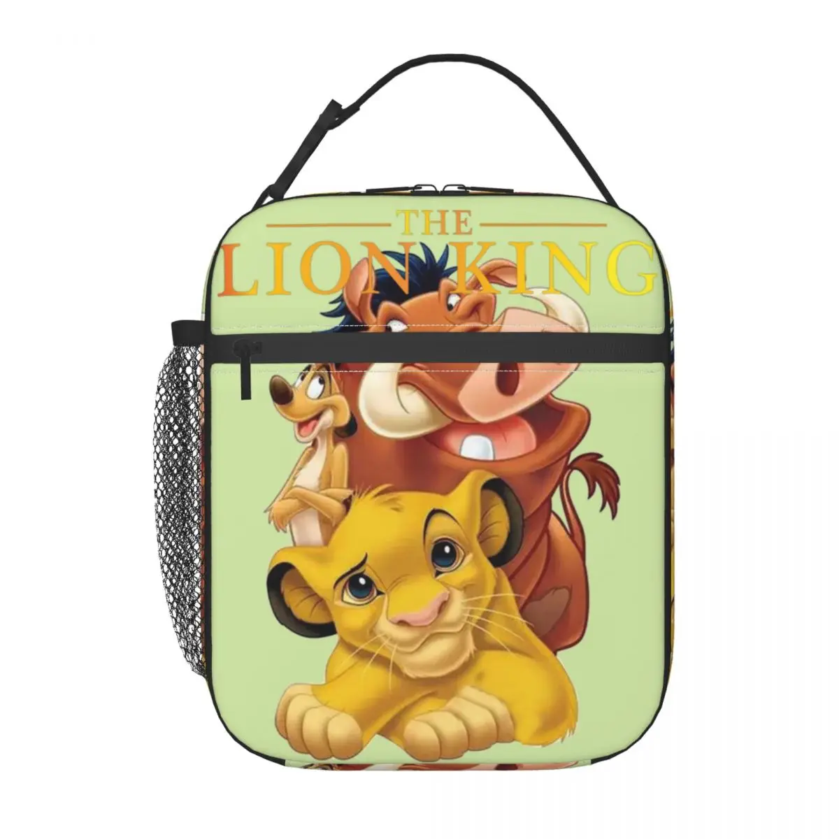 For Girls Bento Boxes Simba Head Classic Thermal Disney⦆The Lion King⦆Film Zipper ClosureLunch Box BagFor Lunch