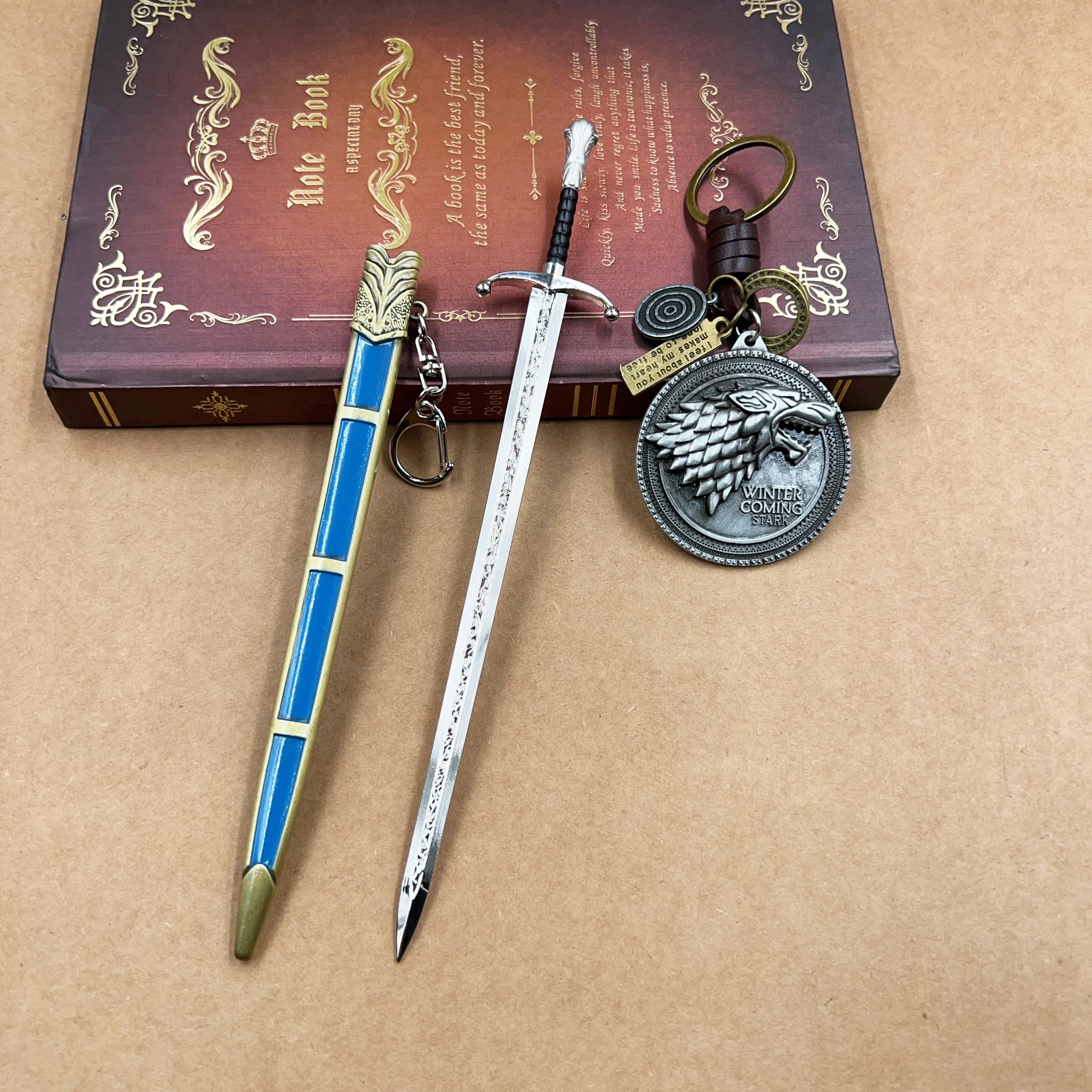21cm longclaw espada got jon snow jogo drama americano periférico modelo de metal completo de tronos ornamento artesanato chaveiro coleção